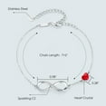 thumbnail image 3 of Infinity Heart Charm Link Stainless Steel Adjustable Bracelet Anniversary Jewelry Gifts for Women Girls, 3 of 6