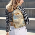 thumbnail image 5 of Lsque Golden Drapes Pillars Clouds Pattern Canvas Daypack, Durable Backpack, High-quality Versatile Backpack,Vintage Compact Backpack-Small, 5 of 6