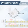 thumbnail image 2 of LED Strip Connectors 10mm Width 10 Pcs - Unwired LED Couplers Solderless for DIY Lighting Projects Wide RGB LED Strip Lights 4 Pin, 2 of 6
