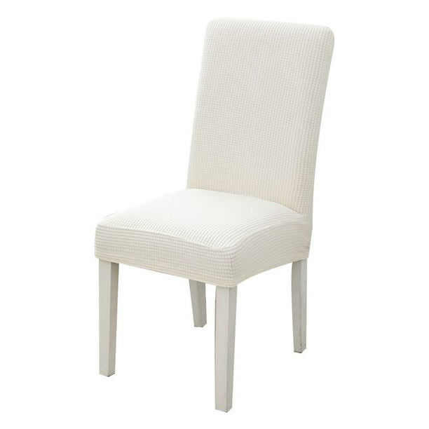 Silyinteres 1 Pcs Dining Chair Covers, White Linen Dining Room Chair Covers