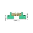 thumbnail image 2 of Terminal Tierra Barra Tornillo Bloque Barrera Latón 4 Posiciones Verde para Eléctrica Distribución Paquete de 2, 2 of 5