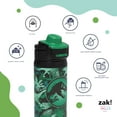 thumbnail image 5 of Zak Designs 14oz Jurassic Stainless Steel Lincoln Water Bottle with Carry Handle and Push Button Lid with Lock, 5 of 9
