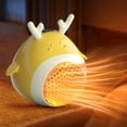 thumbnail image 2 of CYBIBO Portable Space Heater for Indoor Use, Small Desk Heaters for Small Home, Instant Heat with Low Power Consumption, Cute Cartoon Design, Low Noise for Bedroom, Office, Inside, Yellow, 2 of 7