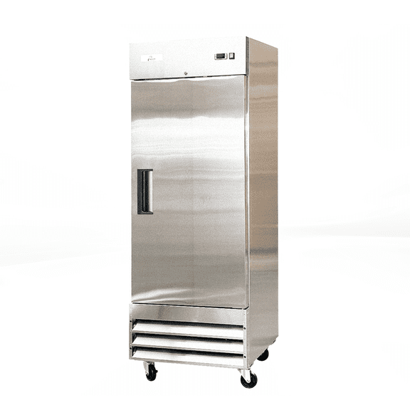 Commercial Reach-In Upright Refrigerator, 27 inch, 23 cu. ft, Stainless Steel exterior, Cooler Depot.
