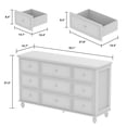 thumbnail image 3 of WIAWG 9 Drawer Dresser, Chest of Drawers Wood Dresser Storage Organization for Bedroom Closet, 53", 3 of 6