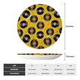 thumbnail image 2 of Yiaed Retro Vinyl Records Print Bone China Decorative Plate Ceramic Dinner Plates Art Crafts with Display Stand-7in, 2 of 6