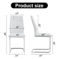 thumbnail image 4 of Holaki Modern Dining Chairs Set of 6, Upholstered Faux Leather Chair, Padded Seat Dining Chairs with Metal Silver-plated Legs Design for Kitchen, Living, Bedroom, Dining Room, White, 4 of 13