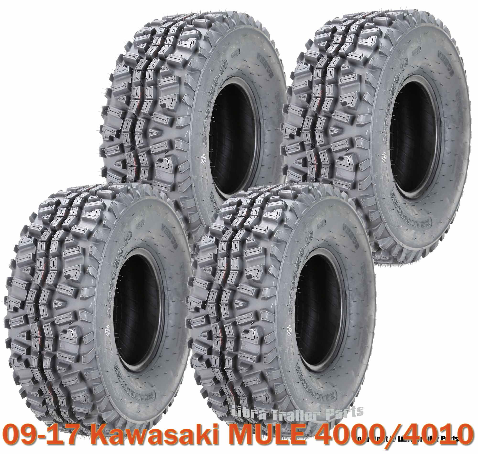 Full Set Utility ATV UTV tires 23x11-10 for 09-17 Kawasaki MULE 4000/4010 