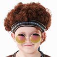 thumbnail image 3 of Peluca divertida con cabeza explosiva de cabello rizado para niños, estilo hip hop, para juego de rol de niños, 3 of 5