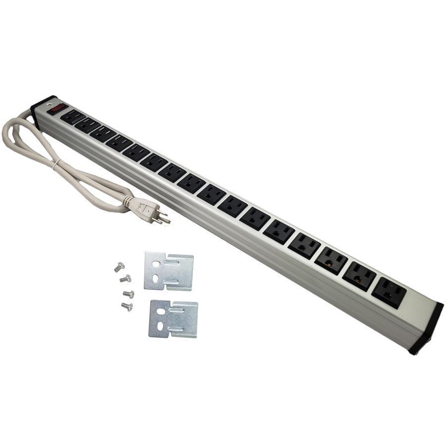 GlobalTone Power Bar Power Strip 16 Outlets with 15A Circuit Breaker 3