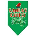 thumbnail image 3 of Christmas Pet and Dog Bandana Screen Printed, "Santa's Cutest Elf", 3 of 9