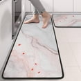 thumbnail image 2 of Kitchen Rugs Sets Of 2,White Gray Red Marble Pattern Anti Fatigue Kitchen Mat Rugs Non Slip Washable,Decorative Kitchen Floor Mats for Kitchen,Sink,Laundry,17"x47"+17"x47", 2 of 5