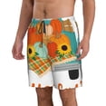 thumbnail image 2 of Kdxio Hello Fall Farm Truck Pattern Mens Casual Shorts - Drawstring Summer Beach Sports Shorts for Men, 2 of 5