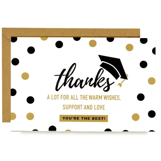 Graduation Thank You Cards 22 Pack Of 24 Notecards Set With Message Walmart Com