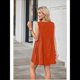 thumbnail image 4 of Minivestido Sin Mangas Rojo Ladrillo XS, 4 of 7