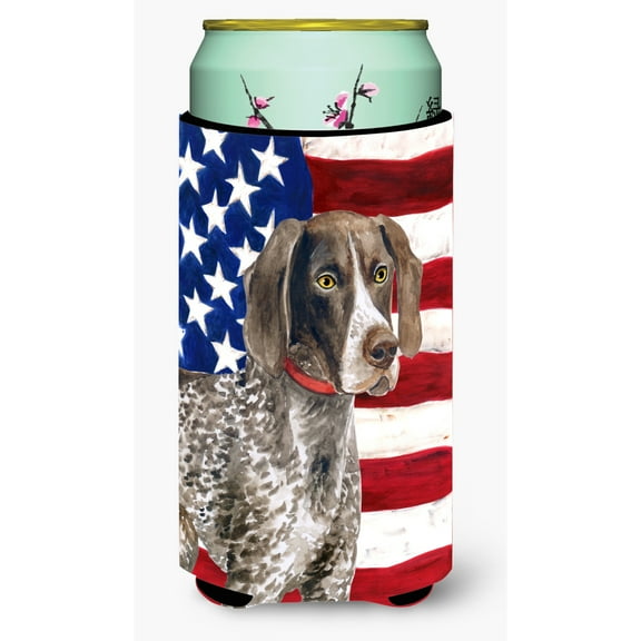 Carolines Treasures BB9641TBC German Shorthaired Pointer Patriotic Tall Boy Beverage Insulator Hugger  Tall Boy