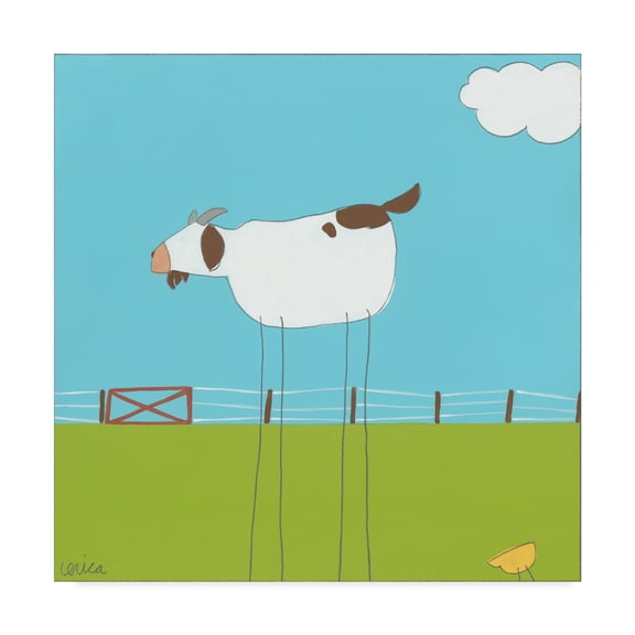Trademark Fine Art 'Stick leg Goat II' Canvas Art by June Erica Vess