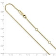 thumbnail image 5 of Auriga Fine Jewelry 14K Yellow Gold 1 mm Diamond-cut Open Franco 1in+1in Adjustable Chain Necklace for Women 18", 5 of 5