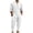 White#2026 summer outfits-28, variant on VBTAPA Men 2 Piece Outfits Long Sleeve Casual Button Down Shirt and Pants Sets Summer Beach Vacation Matching Set Khaki XL