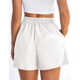 thumbnail image 4 of ShaoRunShi Women's Linen Shorts Dress Casual Wide Leg Summer Pleated Shorts Summer High Waisted Short with Pockets, 4 of 8