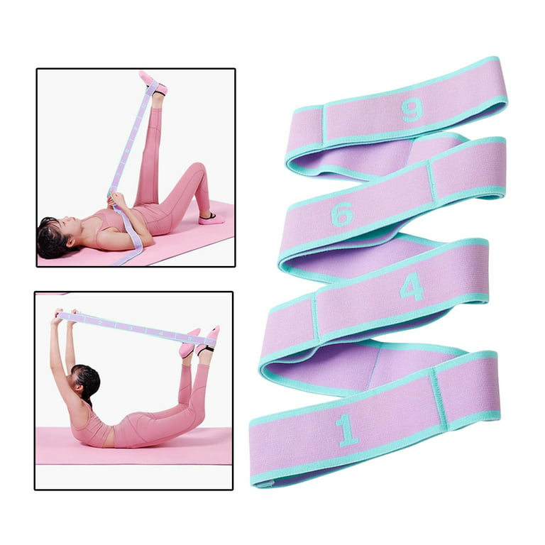 Yoga Strap Stretch with Loop Gym Belt Fitness Resistance Band Stretching  Strap for Waist Back Leg, Beginner, Women Men ,Taekwondo ,Gymnastics