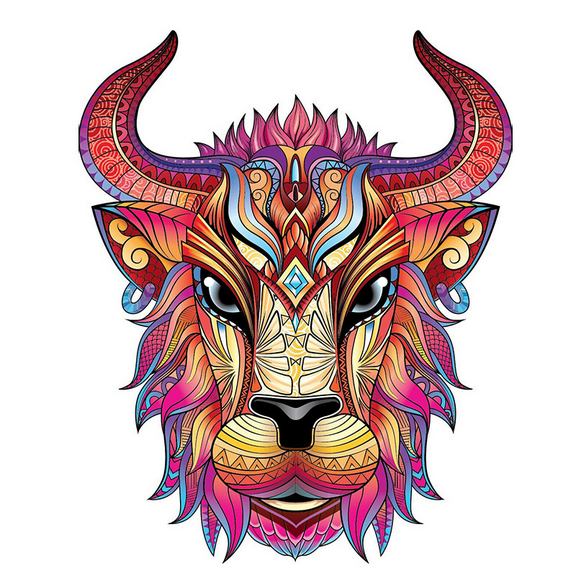 ZYLEGEN 3D Wooden Puzzles for Adults, Cow Wooden Jigsaw Puzzles Model Kit