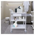 Rolling Utility Cart, 3Tier Beauty Cart with 360° Swivel Silent Locking Casters, for Beauty