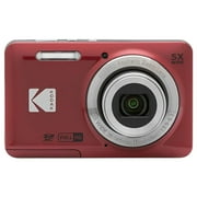 Kodak PIXPRO Friendly Zoom FZ55 - Digital camera - compact - 16.35 MP - 1080p / 30 fps - 5x optical zoom 63 MB - red