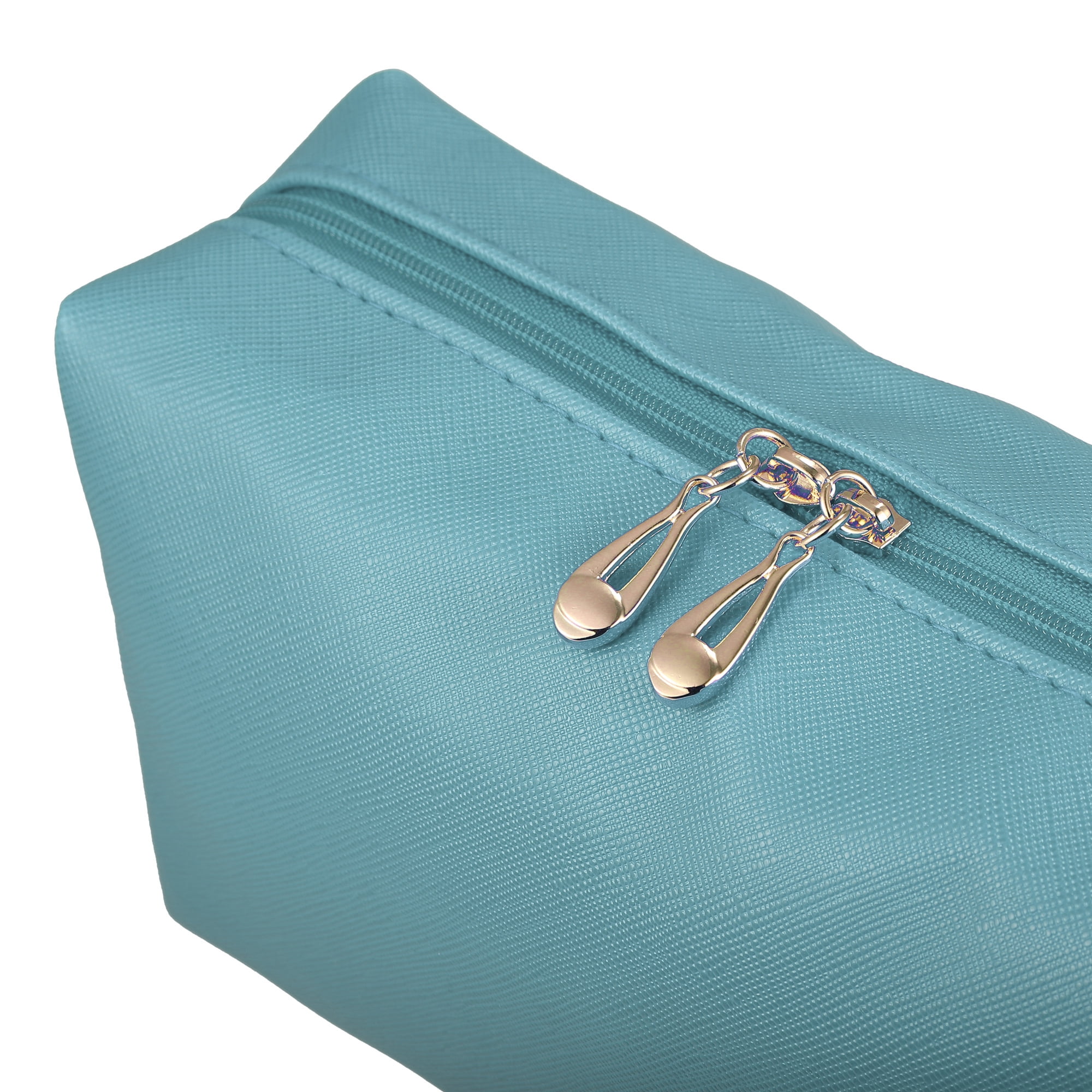 Unique Bargains Floral Makeup Bag Zipper Flower Cosmetic Pouch Blue