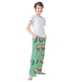 thumbnail image 4 of FORMRS Kids Pajama Pants with Pockets Size 6-8Y Boys Lounge Sleep Bottoms, Brown American Footballs, 4 of 8