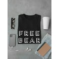 thumbnail image 3 of Free Bear Hugs Graphic Design Men Black T-Shirt, Male Medium, 3 of 4