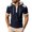 #0421-Navy, variant on Qiyinn Men's Short Sleeve Hooded Henley Shirt,Casual Color Block Pullover Hoodie Breathable Summer Tops for Outdoor Beach