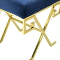 thumbnail image 5 of Modway Twist Velvet Ottoman in Gold and Navy, 5 of 6