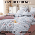 thumbnail image 6 of Duvet Cover Set Pink Bowknot and Blue Gingham Patterned Bedding Set Breathable Microfiber Comforter Cover Twin Size, 6 of 6