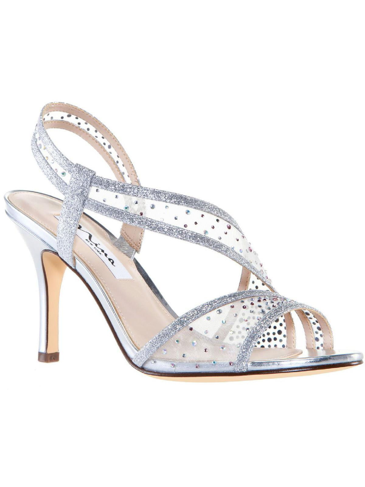 Nina Womens Valeda Glitter Embellished Dress Sandals