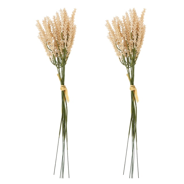 2 ramos de flores de tallos de trigo frescos y sencillos para decorar bodas.