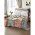 thumbnail image 2 of Elegant Spring Floral Twim Size Flat Sheet, Wrinkleproof & Fadeproof Cooling Flat Bed Sheet Only, Farmhouse Summer Botanical Plaid Breathable Soft Bedding Top Sheets 66 x 96 Inches, 2 of 8