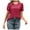 Red, variant on TKLPEHG Short Sleeve Tops for Women V-Neck Temperament Eyelet Tshirt Fashion Short Sleeve T Shirt Casual Comfy Summer Clothes Lightweight Solid Color Loose Blouses (Purple,S)