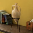 thumbnail image 3 of Antique Style Vase, Old Fashioned Magnificent Amphora, Decorative Large Tall Vase, Unique Vase on Slim Black Metal, 3 of 8
