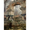 thumbnail image 3 of Carl Moll 11x14 Black Modern Framed Museum Art Print Titled - The Roman Ruin in Schonbrunn (1892), 3 of 5