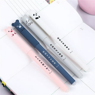 RECHENG With pen holder animal gel cat pens set,fun cute black ink pens for  kids office school supplies,28pcs Set