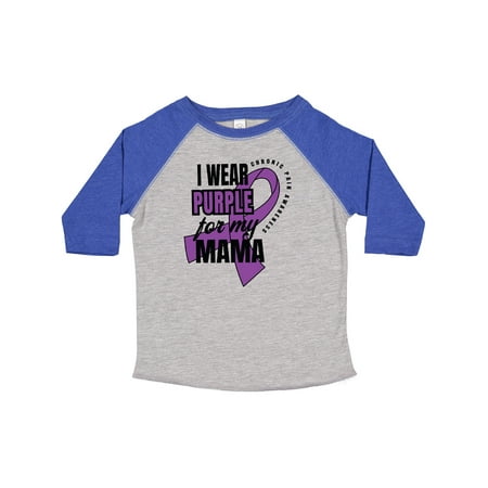

Inktastic Chronic Pain I Wear Purple for My Mama Gift Toddler Boy or Toddler Girl T-Shirt