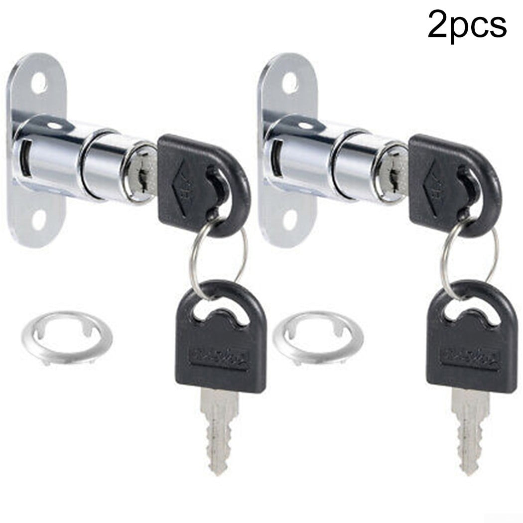Home Office Door Showcase Cylinder Plunger Lock with 2 Pcs Keys 