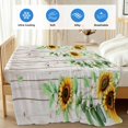 thumbnail image 4 of Sunflower Cooling Blanket, Lightweight Breathable Summer Throw Blanket with Double Sided Cold Effect, Green Botanical Summer Spring Vintage Picnic Beach Blankets Bed Sheet for Hot Sleepers 60"x80", 4 of 8