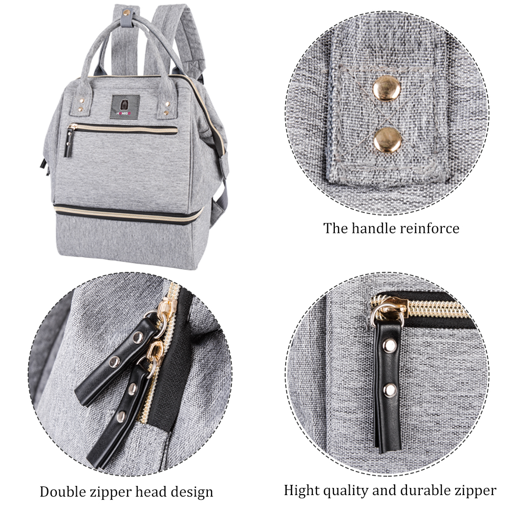 Breast Pump Bag Backpack - Cooler and Moistureproof Lunch Bag Double Layer