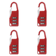 thumbnail image 1 of Candado Combinación 3 Dígitos Casillero Aleación Zinc () Rojo, 1 of 8