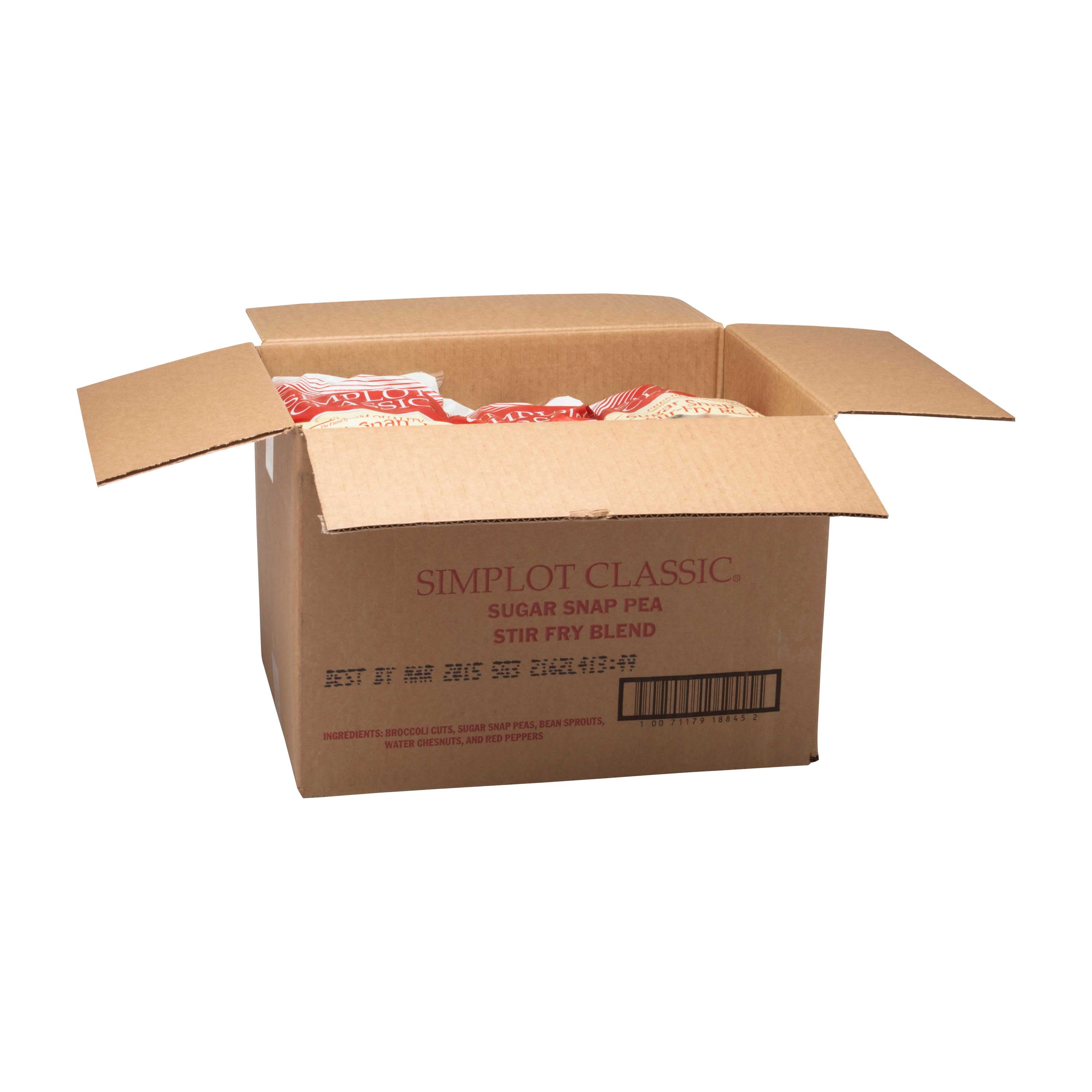 Simplot Sugar Snap Pea Stir Fry - 32 oz. package, 12 packages per case