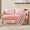 Pink, variant on 51" Modern Loveseat Sofa with Golden Square Leg Design, Teddy Upholstered Couches, Small Sofa Couch for Living Room, Small Space, Dorm, Office, Bedroom, White