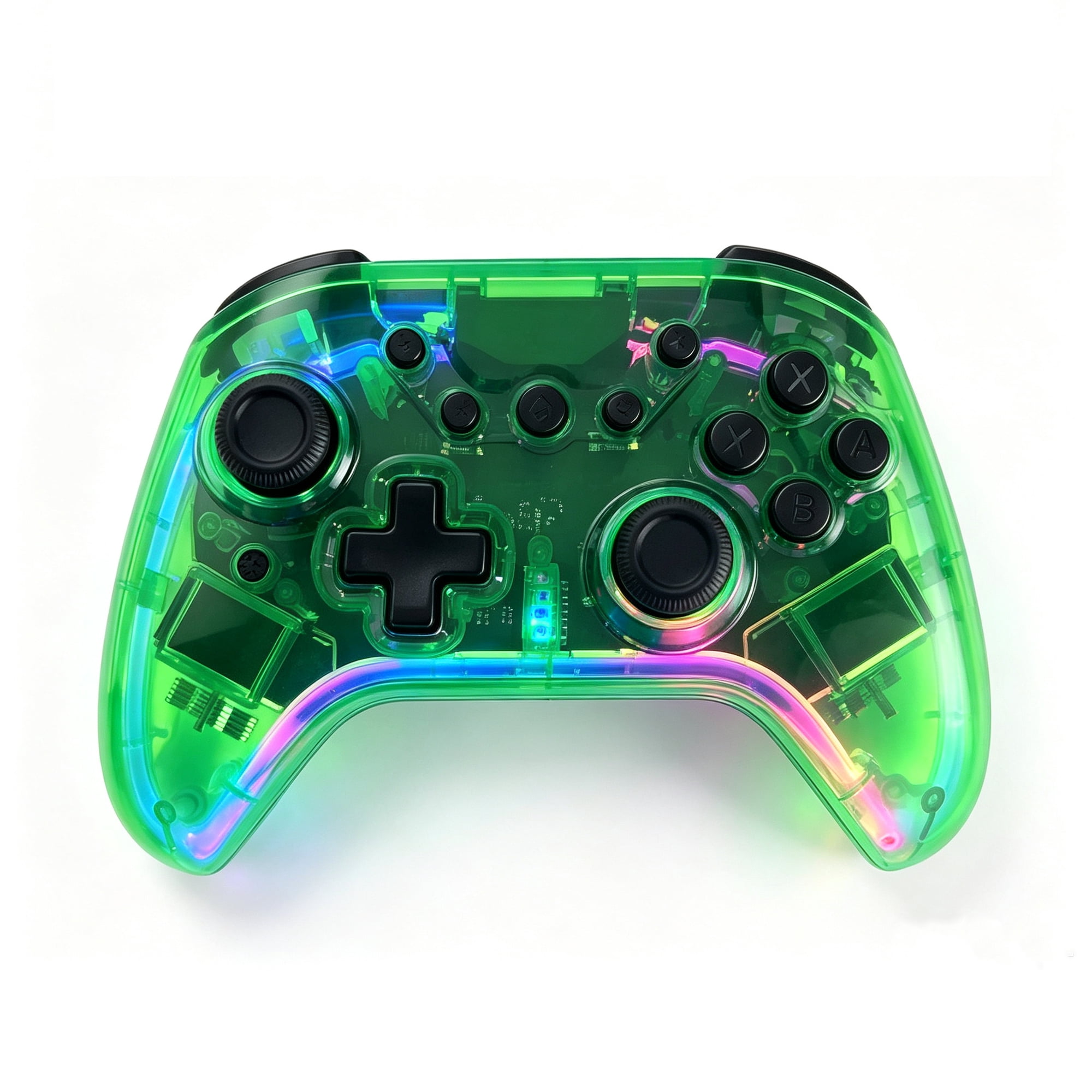 Wireless Controllers compatible with Nintendo Switch/OLED/Lite, Controller with RGB Light, 600mAh Rechargeable, Adjustable Turbo Speeds, Motion Control, Custom Rumble, Wake Up
