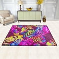 thumbnail image 2 of SKYSONIC Abstract Tropical Leaves Area Rug 72x48in Colorful Non-Slip Floor Carpet for Indoor Living Dining Room and Bedroom Area, 2 of 7